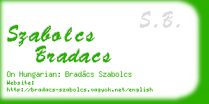 szabolcs bradacs business card
